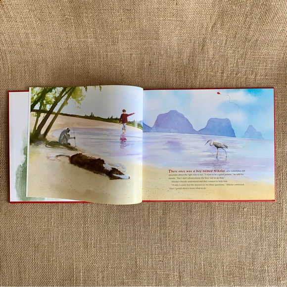 THE THREE QUESTIONS Picture Book Based on Theory of Leo Tolstoy By Jon J. Muth - Picture 6 of 12